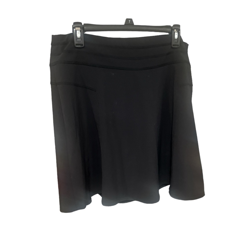 Athleta Everyday Black Athletic A-Line Swing Skort Skirt Women's size 14 - Picture 4 of 9